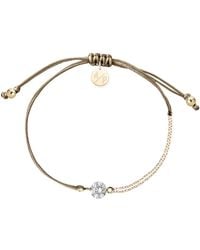 Adriana Pappas Designs - Cz Solitaire Bracelet On Colored Cord - Lyst