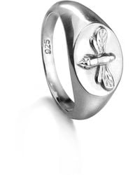 The Jewellery Store London - Bee Signet Ring - Lyst