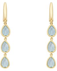 LÁTELITA London - Sardinia Triple Teardrop Earrings Topaz - Lyst