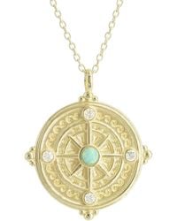 KAMARIA - Compass & Opal Medallion Necklace - Lyst