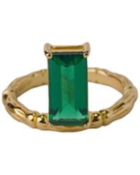NASI SILVER - Floating Baguette Gemstone Ring- Spinel - Lyst