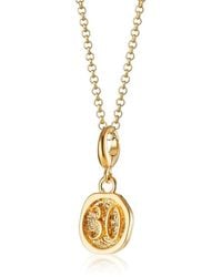 Lily Charmed - Plated Thirtieth Birthday Charm Necklace - Lyst