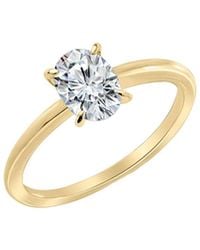 Diamonbliss - Embellished Swarovski Stone Plated Sterling Solitaire Oval Cut Ring One Carat - Lyst