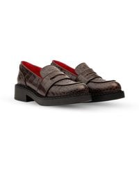Rosamund Muir London - Stratford Crocodile Print Loafers - Lyst
