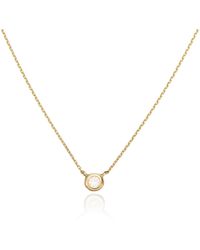 Lily & Roo - Solid Floating Diamond Necklace - Lyst