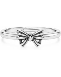 Unaloe - Sterling Bow Ring – Romantic Adjustable Feminine Ring For - Lyst