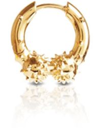 Kasun - Two Spikey Balls Hoop Earring – Vermeil - Lyst