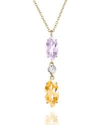 Augustine Jewels - Amethyst & Citrine & Topaz Necklace - Lyst