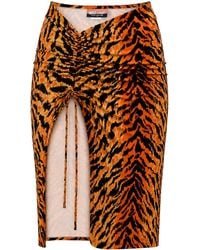 Maui X Lolita - Tora Tiger Print Drawstring Swim Skirt Cover Up - Lyst