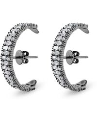 SALLY SKOUFIS - Culture Earrings With Made Cz Diamond Stimulant - Lyst