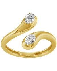 Artisan - 14K Open Wrap Oval Cut Diamond Ring - Lyst