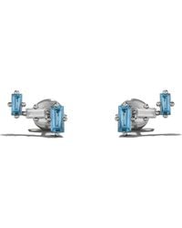 Onia - Aquamarine & Diamond Cluster Tri-Studs - Lyst