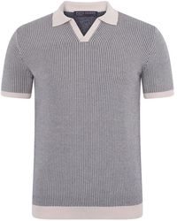 Paul James Knitwear - Mens Lightweight Cotton Gallo Fishermans Buttonless Polo Shirt - Lyst