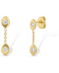 Jewelbird - Diamond Eye Drop Earrings - Lyst