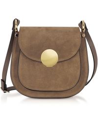 Le Parmentier - Neutrals Agave Suede & Smooth Leather Shoulder Bag - Lyst