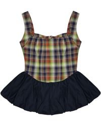 28Natelier - Plaid Bubble Top - Lyst