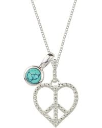 Charlotte's Web Jewellery - Peace Heart Necklace With Birthstone Charm - Lyst