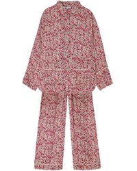 Lily and Lionel - Evie Pyjama Set Aster Floral Printed Pink Red Multicoloured - Lyst