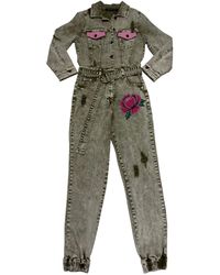 Circular Path - Neutrals X Wren + Glory Jean Jacket Jumpsuit - Lyst