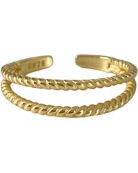 Nazzar - Dainty Double Twist Ring - Lyst