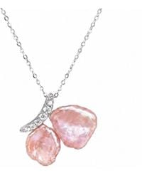 Ormiro - Aphrodite Blush Pearl & Butterfly Necklace - Lyst