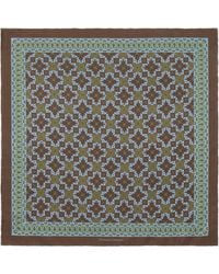 Otway & Orford - 'Arabesque' Tile Design Silk Pocket Square - Lyst