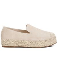 Rag & Co - Neutrals Ellerie Soft Suede Flatform Heel Espadrilles - Lyst