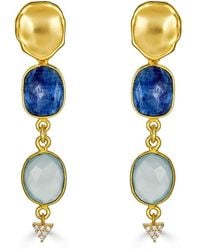 Loni Paul Jewelry - Aquamarine & Kyanite Earrings - Lyst