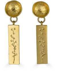 Loni Paul Jewelry - Rectangle Floral Dangle Earrings - Lyst