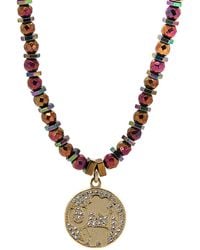 Ebru Jewelry - Calming Hematite Protection Symbol Necklace - Lyst
