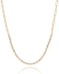 Nellou Jewellery - Labradorite Gem Shine Necklace Plated Sterling - Lyst