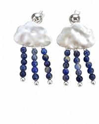Way to Chic - Delicate Lapis Lazuli Earrings - Lyst