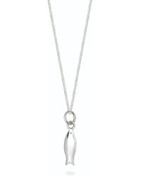 Lime Tree Design - Tiny Fish Pendant Necklace Sterling - Lyst