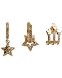 Ebru Jewelry - Trio & Diamond Sparkly Star Earrings - Lyst