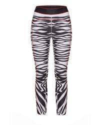 Jessie Zhao New York - Zebra Stripe High-Waisted Leggings - Lyst