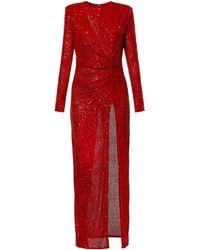 AGGI by HALEWSKI - Adria Sparkle Sequined Maxi Dress - Lyst