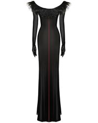 Sanctumum - Fortuna Gloved Mesh Maxi Dress - Lyst