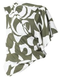 Metamorph - Asymmetric Draped Top With Print - Lyst