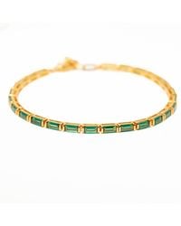 Belinda Jewelz - Bianca Baguette Tennis Bracelet - Lyst