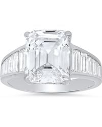 Kylie Harper - Sterling Emerald-Cut Diamond Cz Statement Ring - Lyst