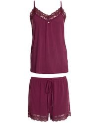 Pretty You London - Bamboo Lace Cami Short Pyjama Set - Lyst