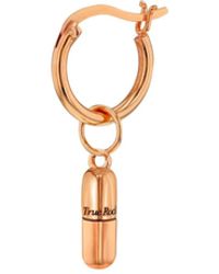 True Rocks - 18Kt Rose- Plated Mini Pill Charm On A Rose- Hoop - Lyst