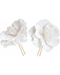 Yeva Sebastia - Crepe Flower Bridal Hair Pin - Lyst