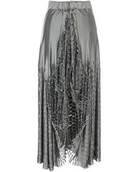 Silvia Serban - Laser Cut Paneled Skirt - Lyst