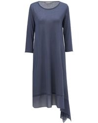 Peraluna - Fine Chiffon Hem Summer Knit Dress - Lyst