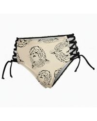 Brasini Swimwear - Neutrals Delva High Waisted Bikini Bottom - Lyst