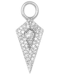 Zohreh - Diamond Rhombus Earring Charm 9K - Lyst
