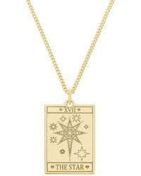 CarterGore - Small 9ct 375 Gold "the Star" Tarot Card Necklace - Lyst