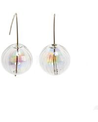 Laura Daili - Neutrals Luminous Orbs Glass Earrings - Lyst