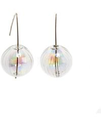 Laura Daili - Neutrals Luminous Orbs Glass Earrings - Lyst